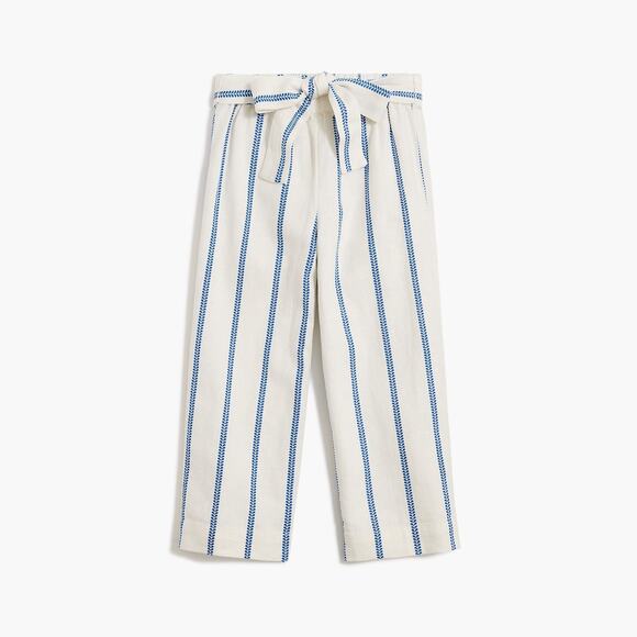 J.Crew CrewCuts Linen Blend Set Ruffle Strap Top & Tie Waist Pant Greece Set 3 - Picture 8 of 8